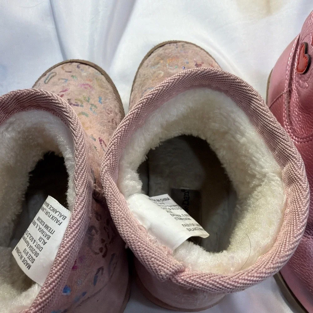 Lot of 4 Girls Ankle Boots Pink 9 /10 , All Rest R, 10 - Winter Spring Cowboy‎